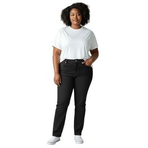 1822 Denim Women's Classic Black Straight Leg Jeans Size 22W